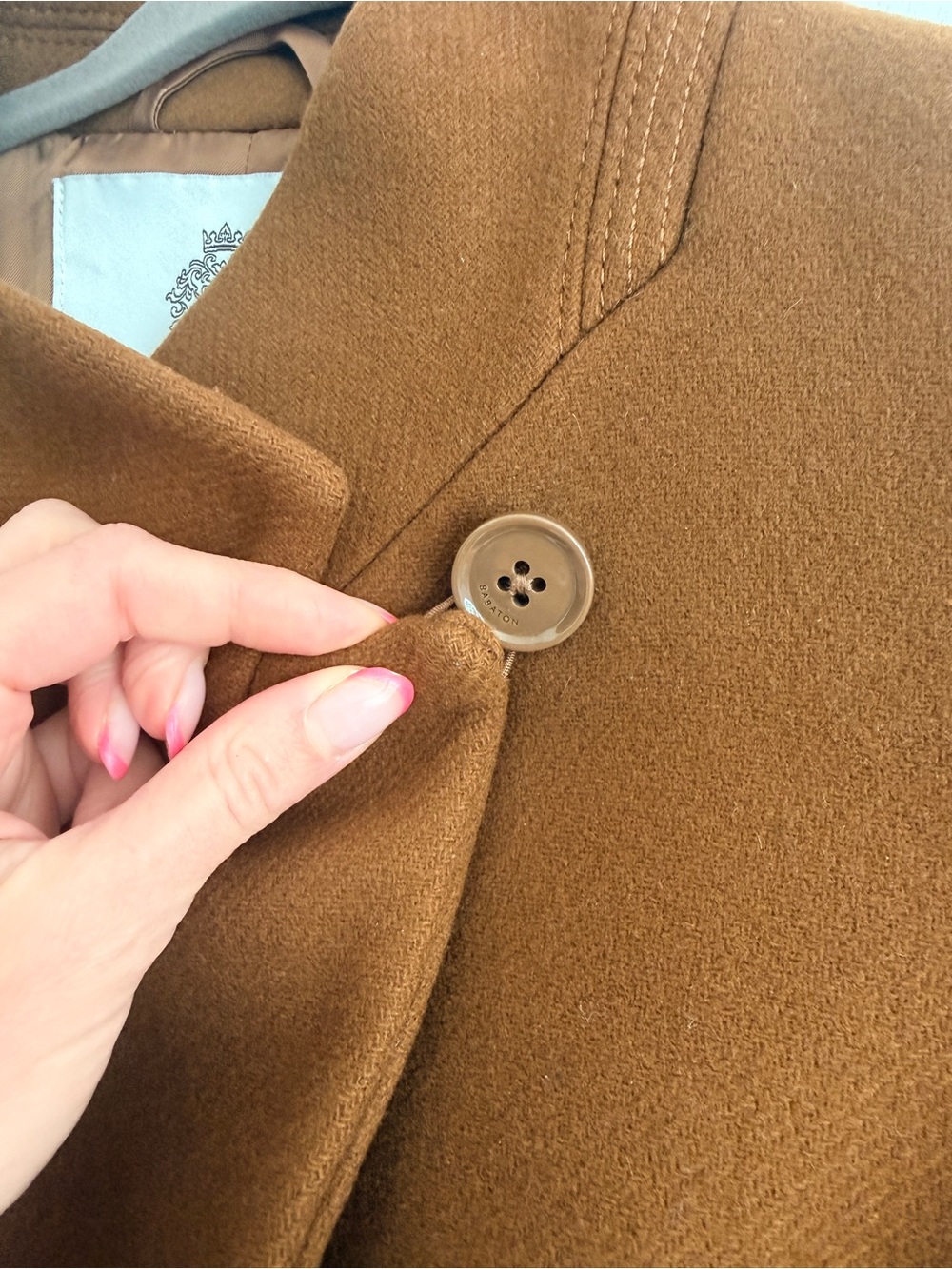 Babaton Camel Wool & Cashmere Long Coat - Picture 9 of 16
